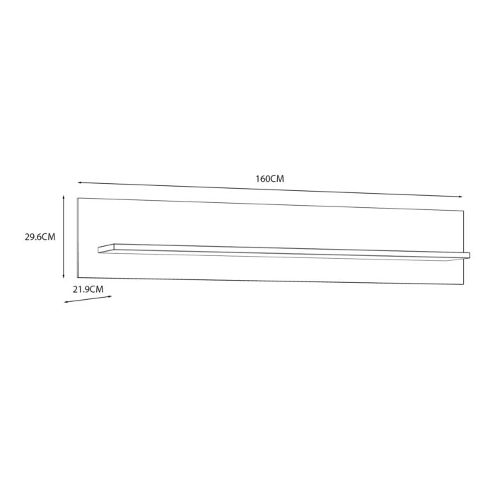 Bohol Wall Shelf In Riviera Oak/white
