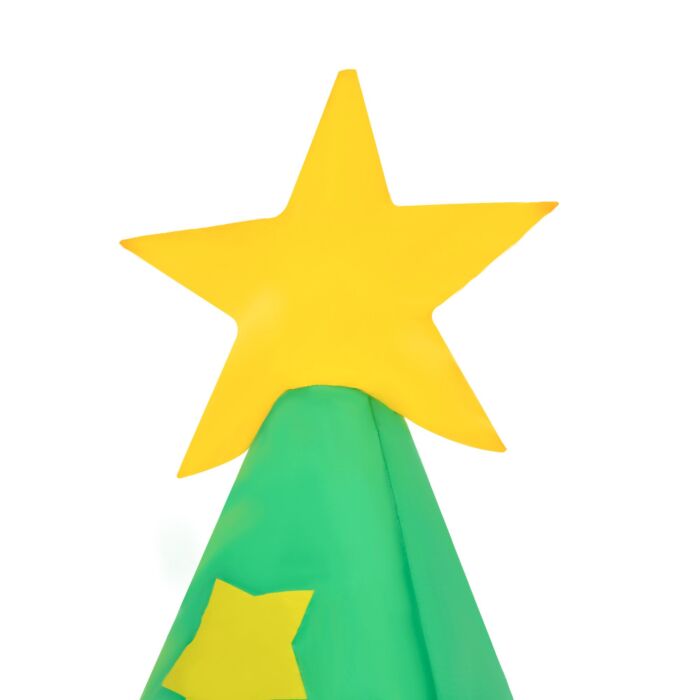 Homcom 7ft Tall Christmas Inflatable Tree Led Lighted With Santa Claus Snowman And Gift Box For Home Indoor Outdoor Garden Lawn Decoration Party Prop