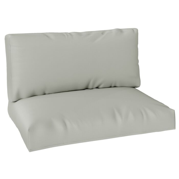 Outsunny 2 Seater Pallet Furniture Cushions Pallet Cushions, Upf20+ 220gsm Fabric, 20 Cm Thick Outdoor Seat Pads, Light Grey