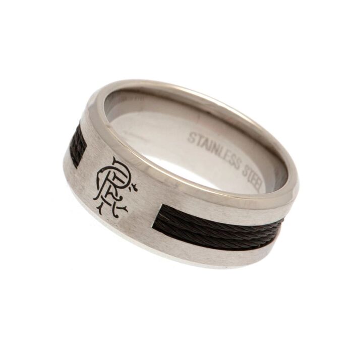 Rangers Fc Black Inlay Ring Large