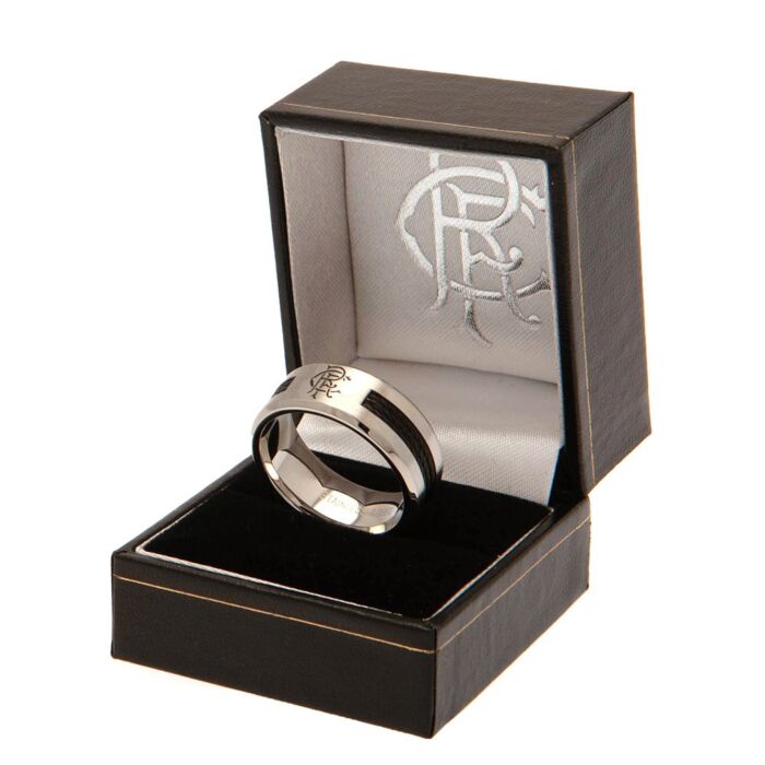 Rangers Fc Black Inlay Ring Large