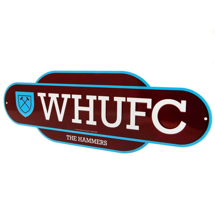 West Ham United Fc Colour Retro Sign