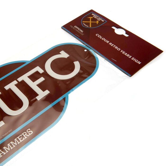 West Ham United Fc Colour Retro Sign