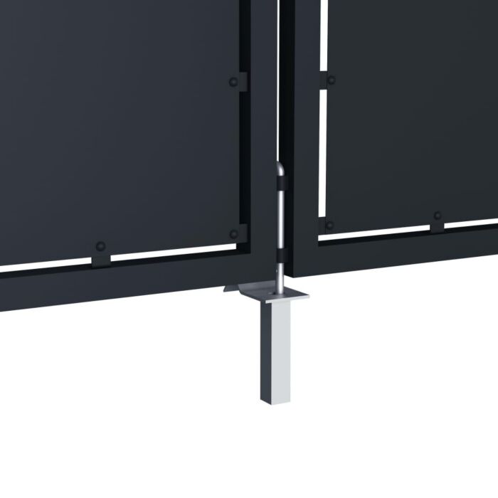 Vidaxl Garden Gate Steel 350x75 Cm Anthracite