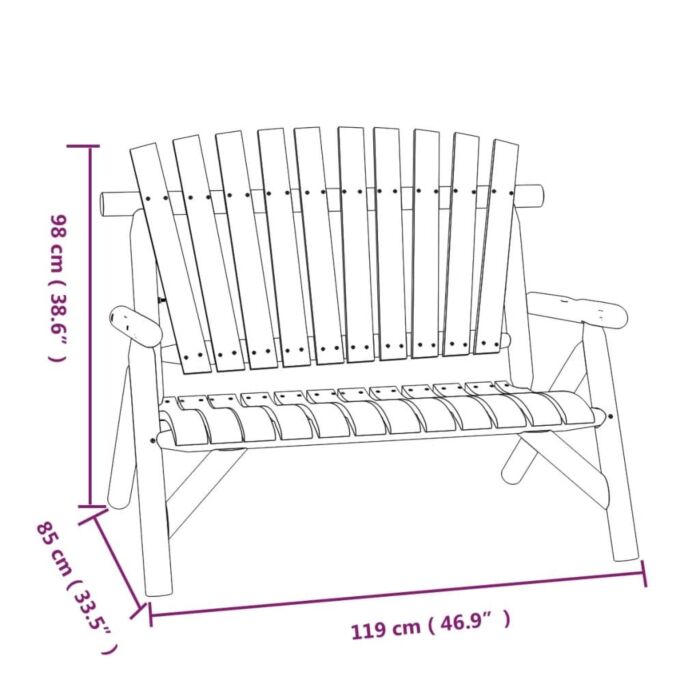 Vidaxl 3 Piece Garden Lounge Set Solid Wood Spruce
