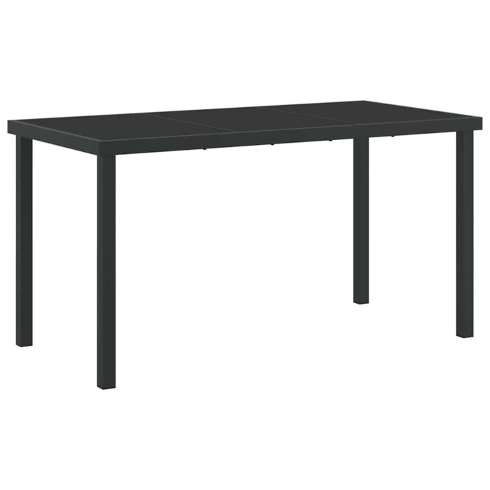 Vidaxl 5 Piece Garden Dining Set Black Poly Rattan