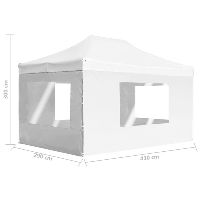 Vidaxl Professional Folding Party Tent With Walls Aluminium 4.5x3 M White