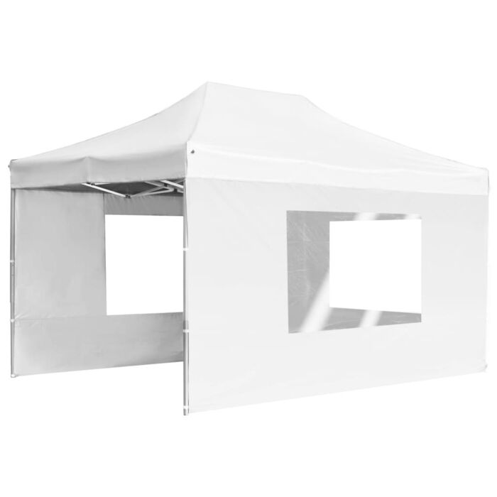 Vidaxl Professional Folding Party Tent With Walls Aluminium 4.5x3 M White