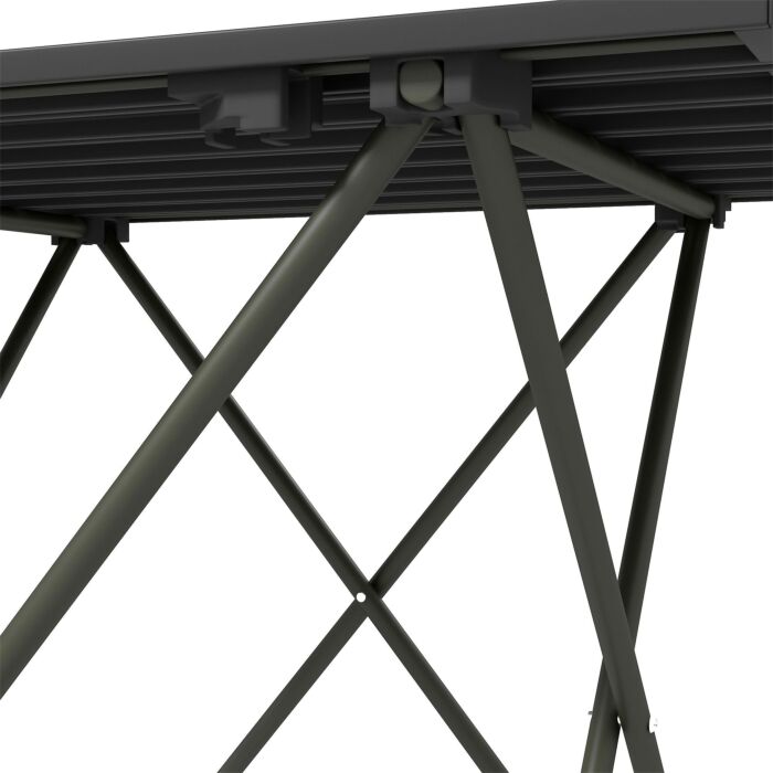 Outsunny Folding Camping Table, Lightweight Metal Picnic Table With Carry Bag, Foldable Table For Outdoor Camping, Picnic, Hiking, Bbq, Fishing, Black