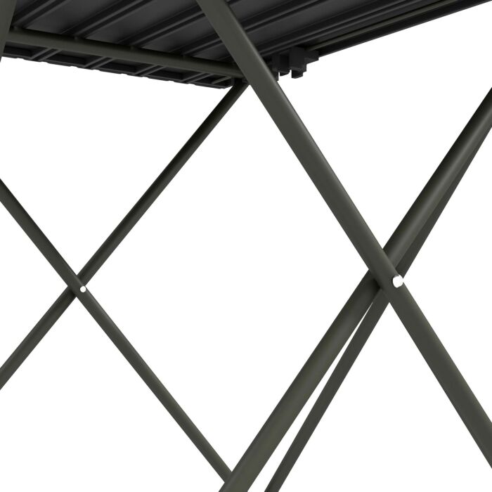 Outsunny Folding Camping Table, Lightweight Metal Picnic Table With Carry Bag, Foldable Table For Outdoor Camping, Picnic, Hiking, Bbq, Fishing, Black