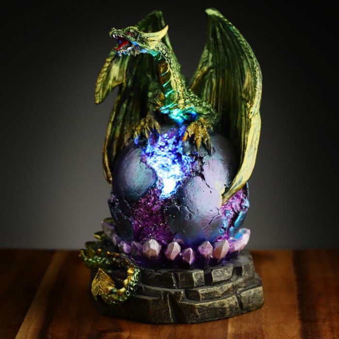 Geode Led Dark Legends Dragon Figurine