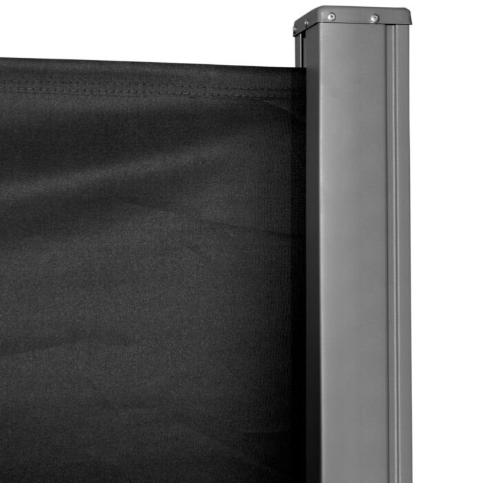 Outsunny Retractable Side Awning Screen Fence Patio Garden Wall Balcony Screening Panel Outdoor Blind Privacy Divider (3x1.6m, Black)