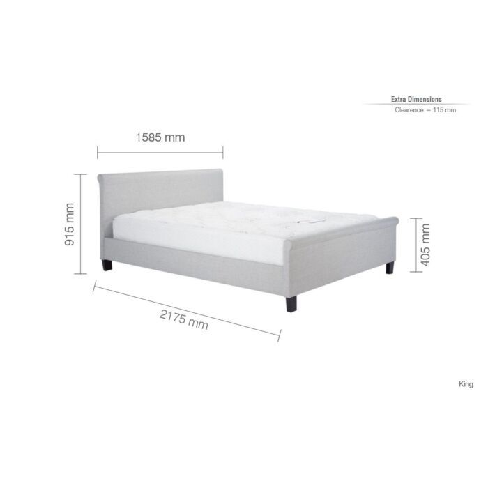 Stratus King Bed Grey
