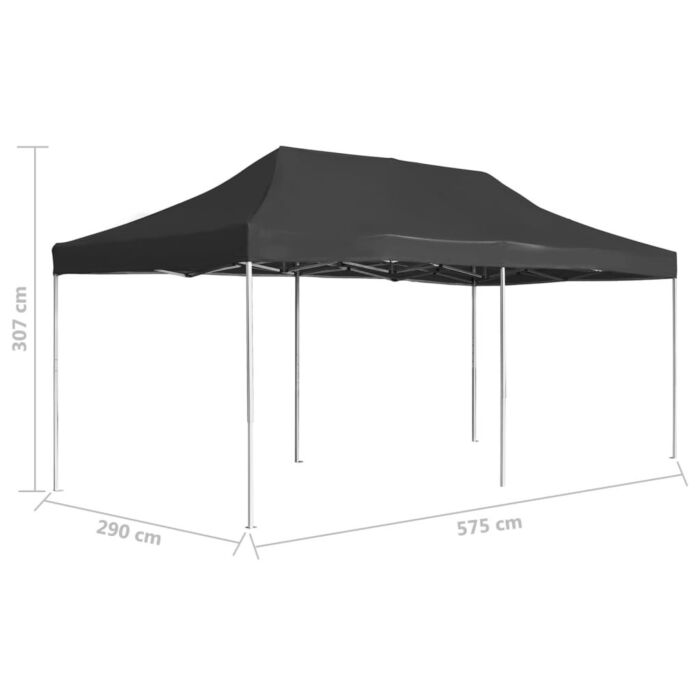 Vidaxl Professional Folding Party Tent Aluminium 6x3 M Anthracite