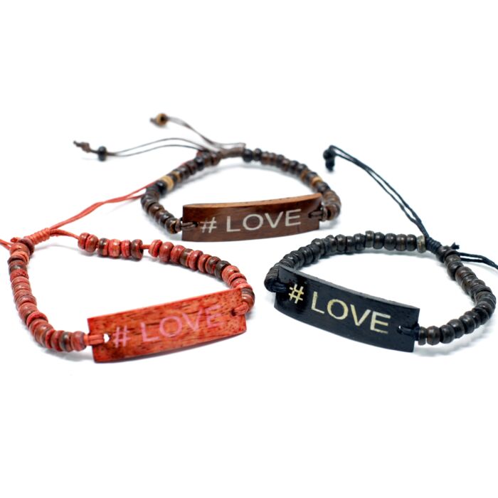 Coco Slogan Bracelet - #love
