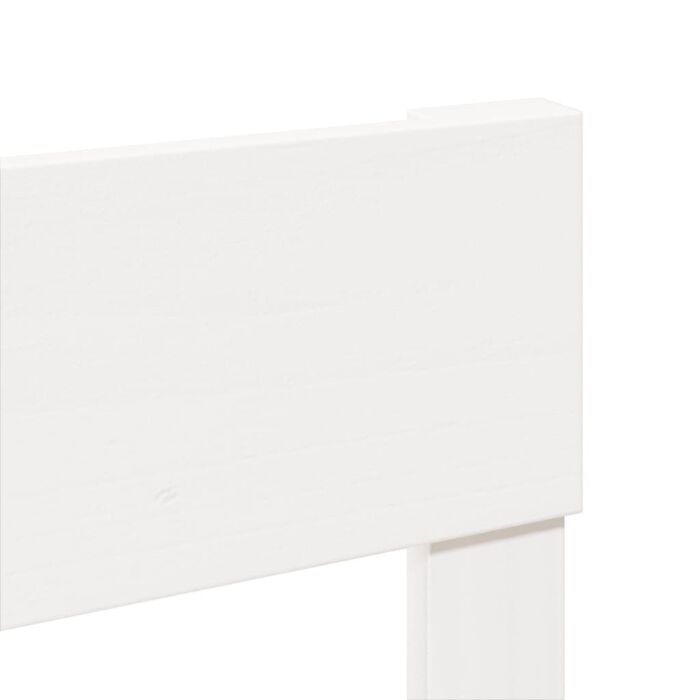 Vidaxl Bed Frame Without Mattress White 135x190 Cm Double Solid Wood Pine