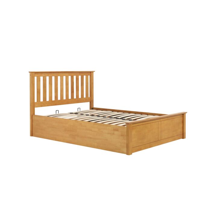Phoenix Double Ottoman Bed Oak