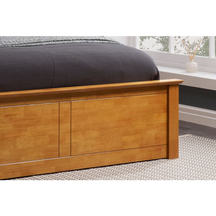 Phoenix Double Ottoman Bed Oak