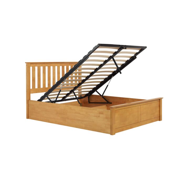 Phoenix Double Ottoman Bed Oak