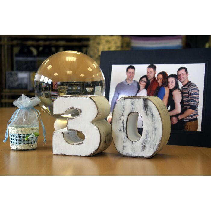Wooden Birthday Numbers - No. 3