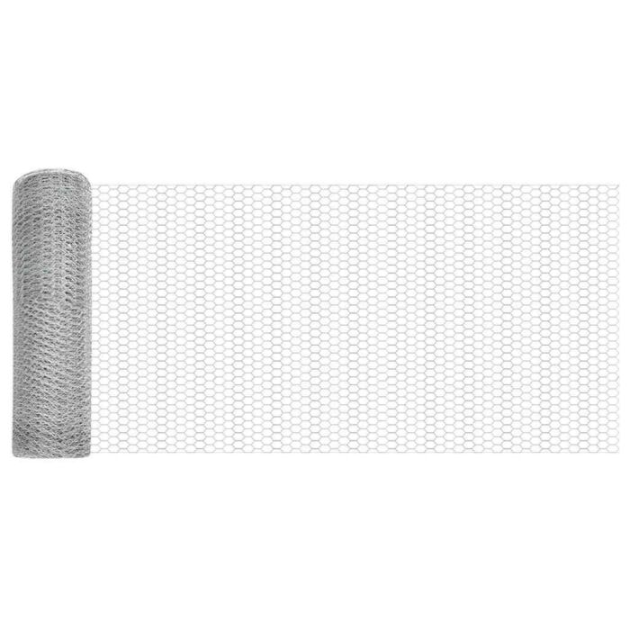 Vidaxl Hexagon Fence 0.6x100 M Galvanised Steel, Vidaxl Fence Posts 13 Pcs Ø32 Mm 100 Cm Galvanised Steel