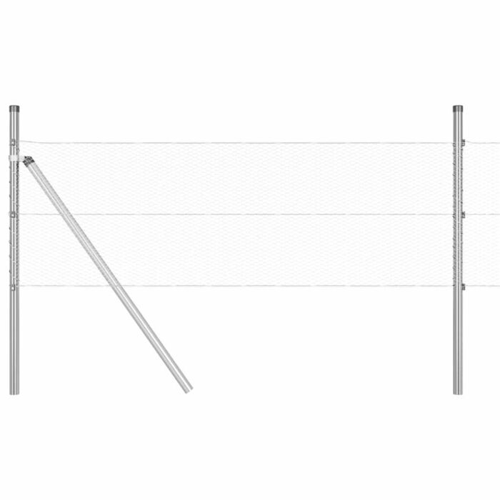 Vidaxl Hexagon Fence 0.6x100 M Galvanised Steel, Vidaxl Fence Posts 13 Pcs Ø32 Mm 100 Cm Galvanised Steel