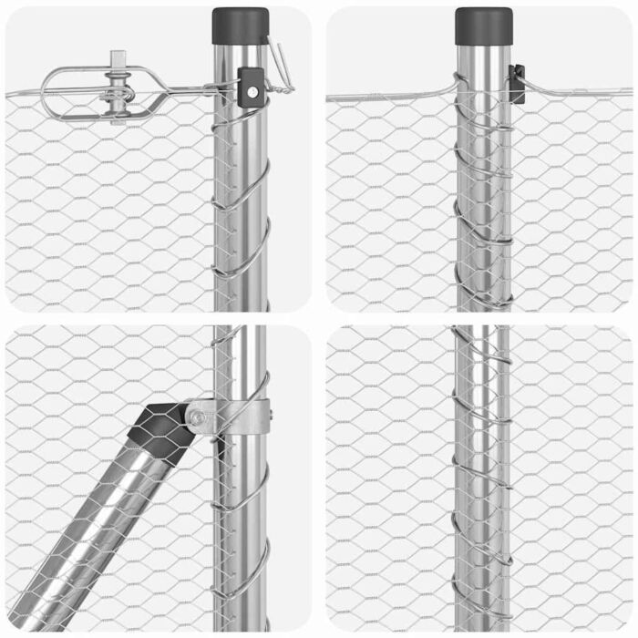 Vidaxl Hexagon Fence 0.6x100 M Galvanised Steel, Vidaxl Fence Posts 13 Pcs Ø32 Mm 100 Cm Galvanised Steel