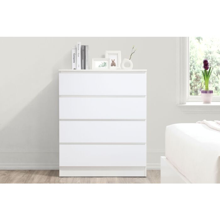 Oslo 4 Drawer Chest White