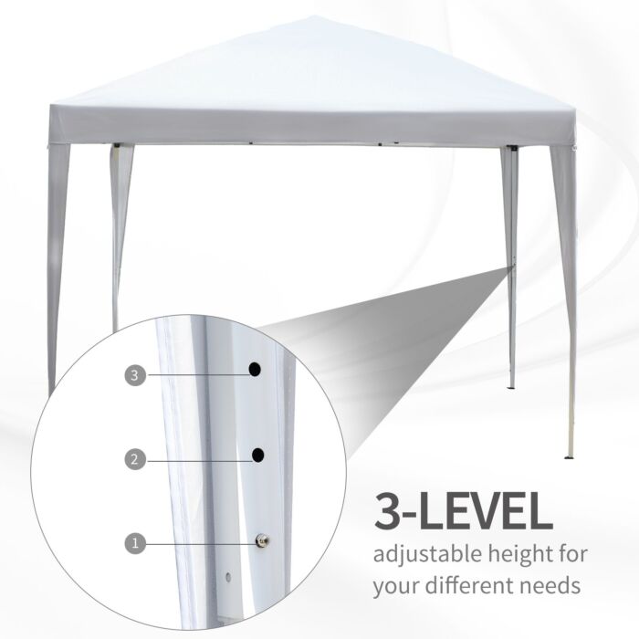Outsunny 3 X 3 Meter Garden Heavy Duty Pop Up Gazebo Marquee Party Tent Folding Wedding Canopy-white