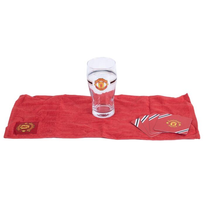 Manchester United Fc Core Stripe Mini Bar Set