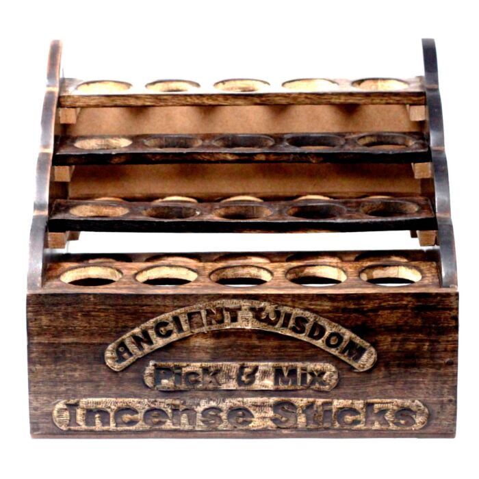 P&m Incense Mango Wood Display Stand