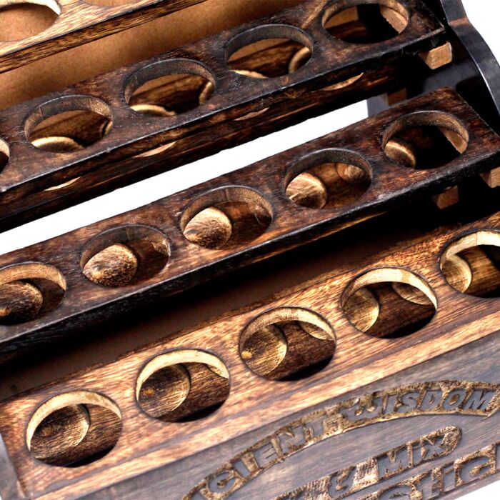 P&m Incense Mango Wood Display Stand