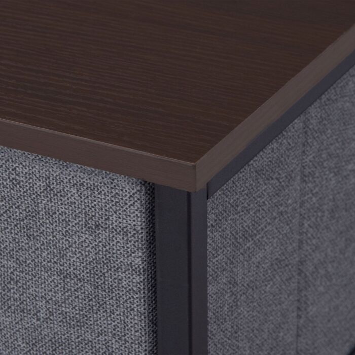 Homcom Chest Of Drawers With 7 Drawers, Fabric Drawers With Large Storage Space, Drawers Dresser With Metal Frame, Adjustable Feet For Bedroom Living Room, Dark Grey