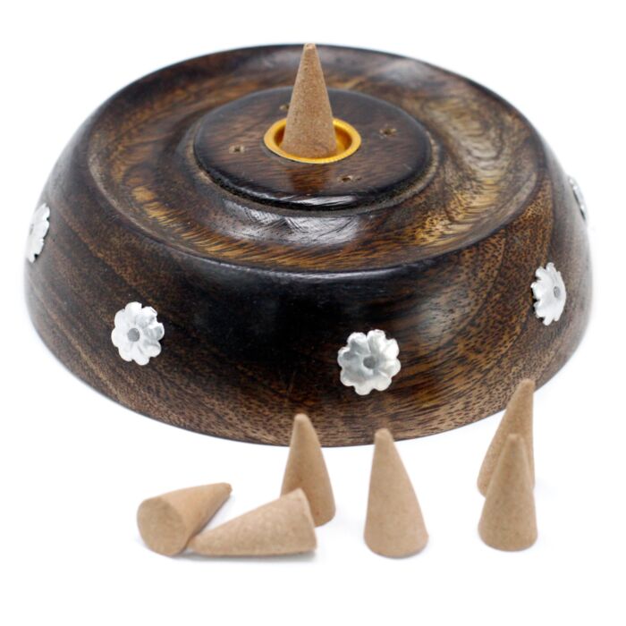 Cone & Stick Burner- Assorted Design - Mango Wood