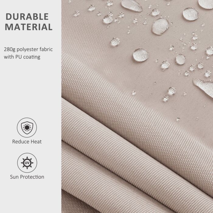Outsunny 3.5lx2.5m Retractable Awning-cream White