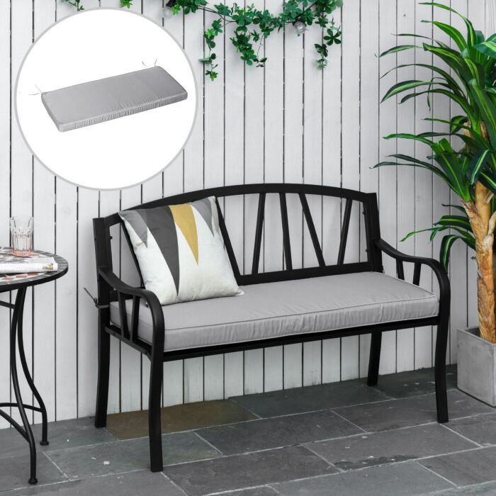 Outsunny 2 Seater Garden Bench Cushion -light Grey