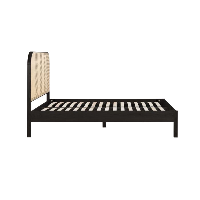Margot King Rattan Bed Black
