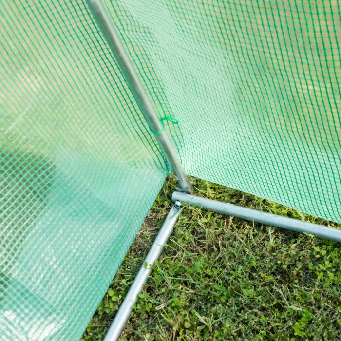 Outsunny Walk In Polytunnel Greenhouse With Windows And Door, Backyard (3 X 2m)