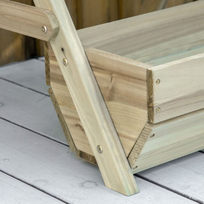 Outsunny 3 Tier Raised Garden Bed Wooden Elevated Planter Box Kit For Flower, Vegetable, Herb, 120 X 68 X 80cm, Green
