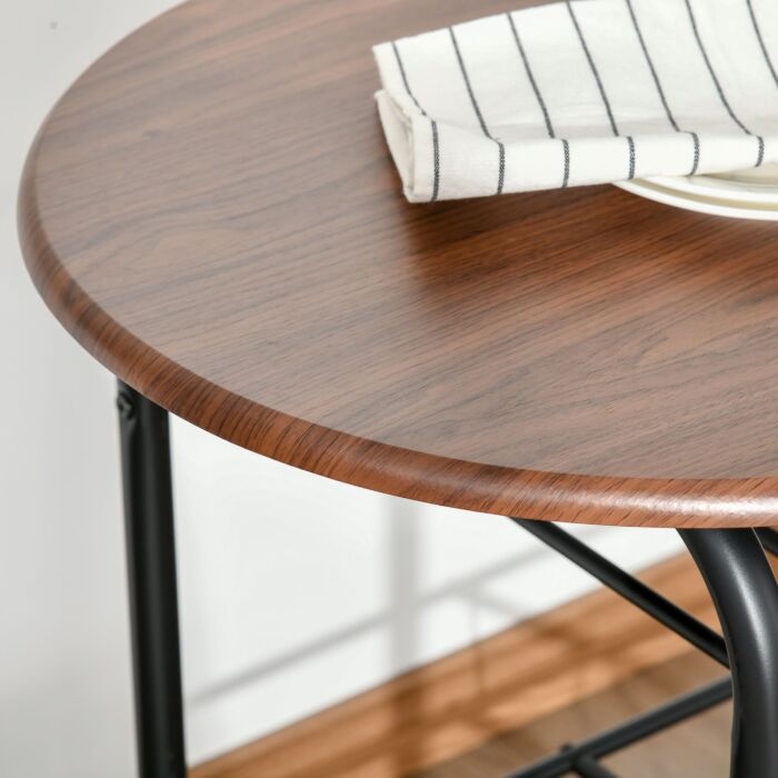 Homcom Mdf 2 Person Dining Table Set 2-seater Bar Stool And Table Set