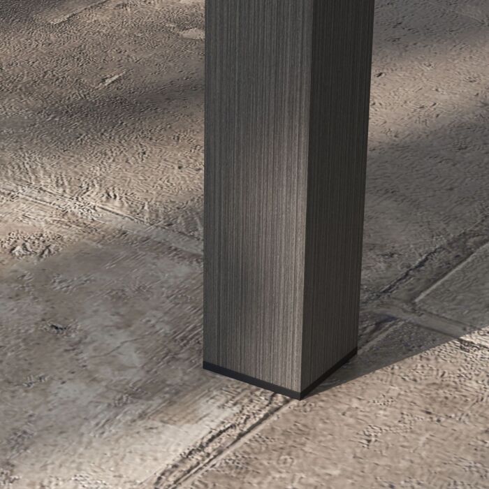 Outsunny Aluminium Outdoor Side Table, Slat Patio Coffee Table With Wood Grain Effect, 100cm X 60cm, Brown