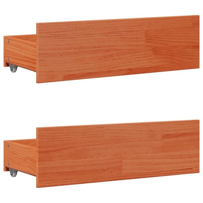 Vidaxl Bookcase Bed Without Mattress Wax Brown 135x190 Cm Double Solid Wood Pine