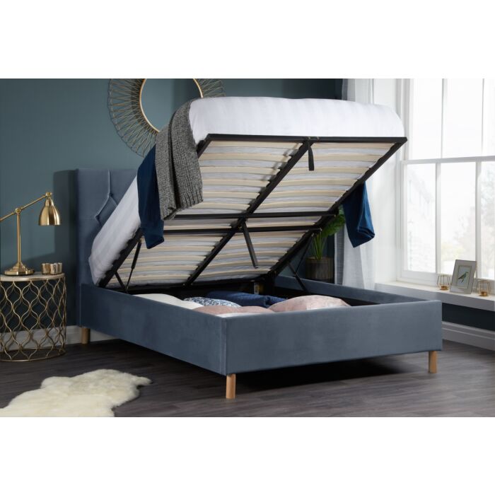 Loxley King Ottoman Bed Grey