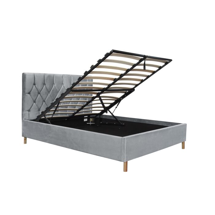 Loxley King Ottoman Bed Grey
