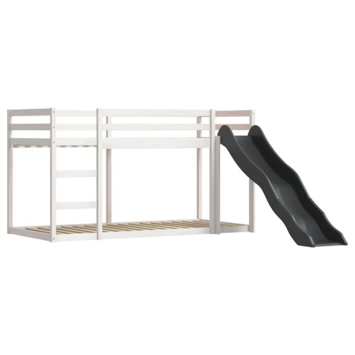 Vidaxl Bunk Bed With Slide And Curtains Blue 90x190 Cm