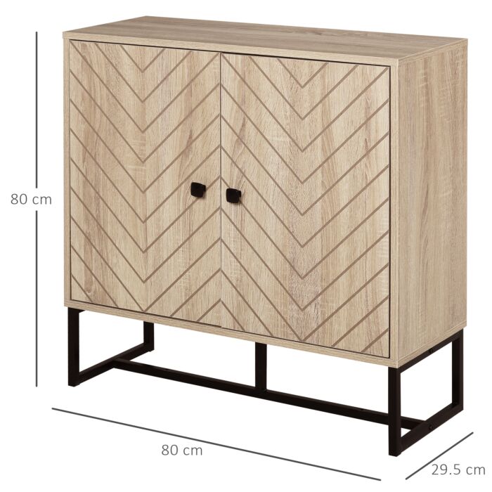 Homcom Storage Cabinet Adjustable Shelf Metal Frame Handles Tabletop Unique Home Style Organiser