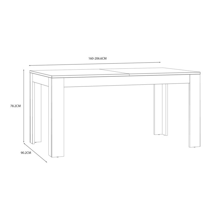 Bohol Extending Dining Table In Riviera Oak/white