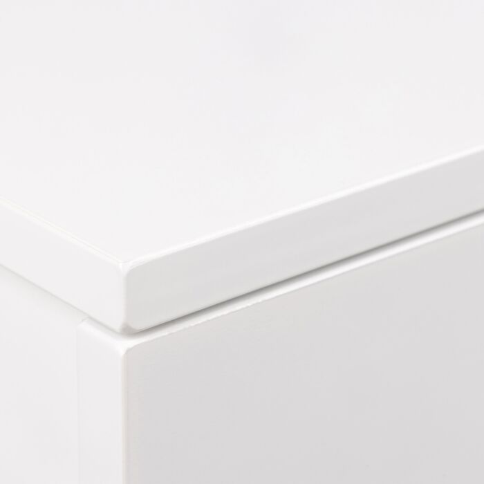 Avignon Square Bedside Table With 1 Drawer In White