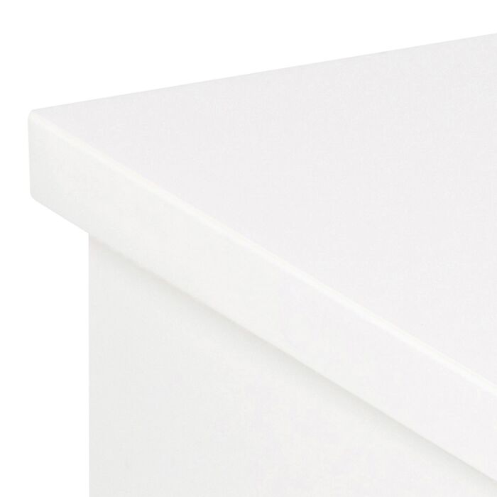 Avignon Square Bedside Table With 1 Drawer In White
