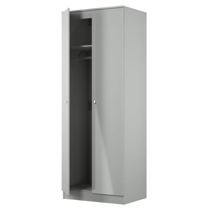Yarmouth Tall Plain Wardrobe In Uniform Grey & Dusk Grey